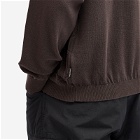 thisisneverthat Men's Cable Knit Zip Polo Shirt in Brown