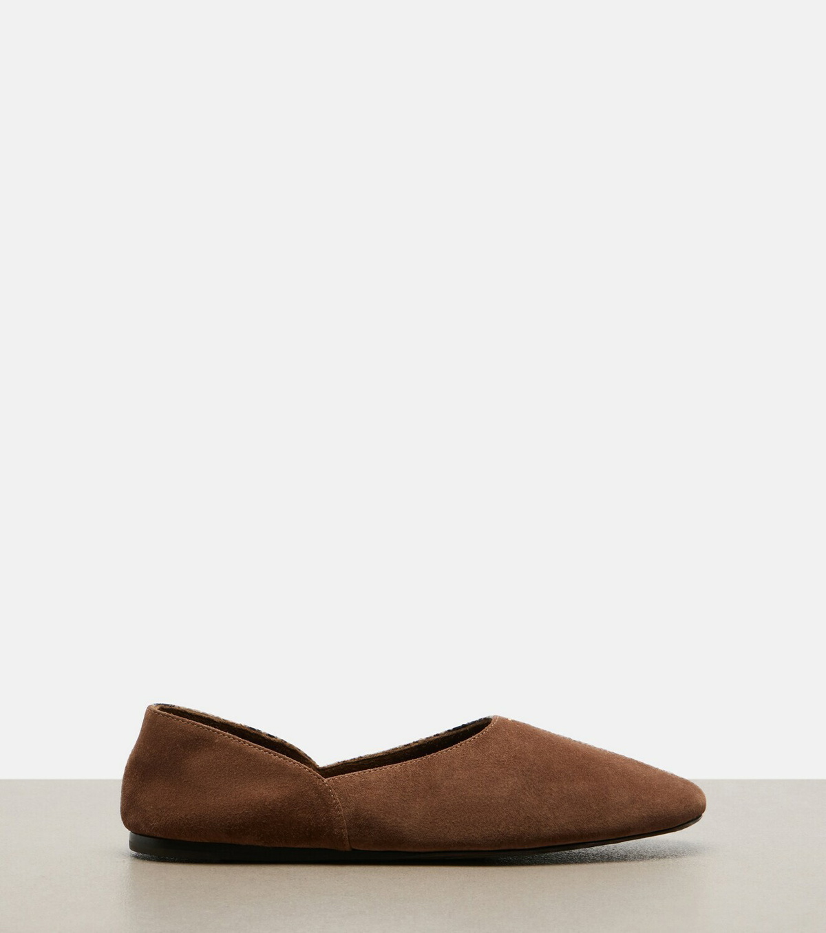 Khaite Jane snake-effect leather and suede ballet flats