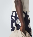 Jacquemus Caleçon polka-dot cotton poplin shorts