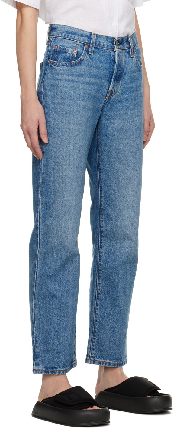 Levi's: Blue Middy Ankle Flare Jeans