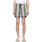 Kuro Black and Off-White Mexican Shorts