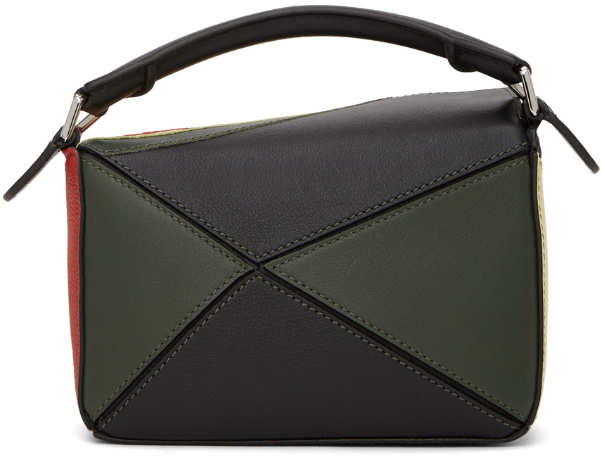 Loewe Green Paula's Ibiza Mini Lizard Puzzle Bag – BlackSkinny