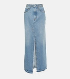Alessandra Rich Studded denim maxi skirt