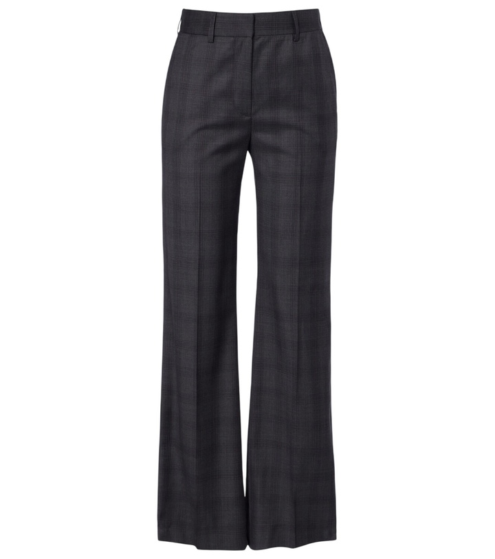 Photo: Blazé Milano Lundy checked virgin wool flared pants