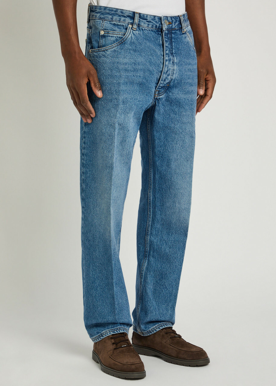 Studio Nicholson Cowboy Straight-leg Jeans Mid Blu