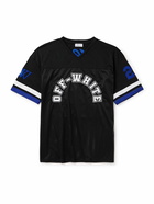 Off-White - Oversized Logo-Appliquéd Mesh and Jersey T-Shirt - Black