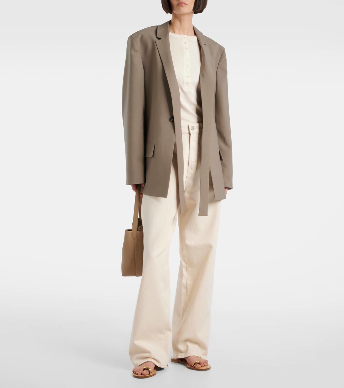 Róhe Deconstructed belted blazer