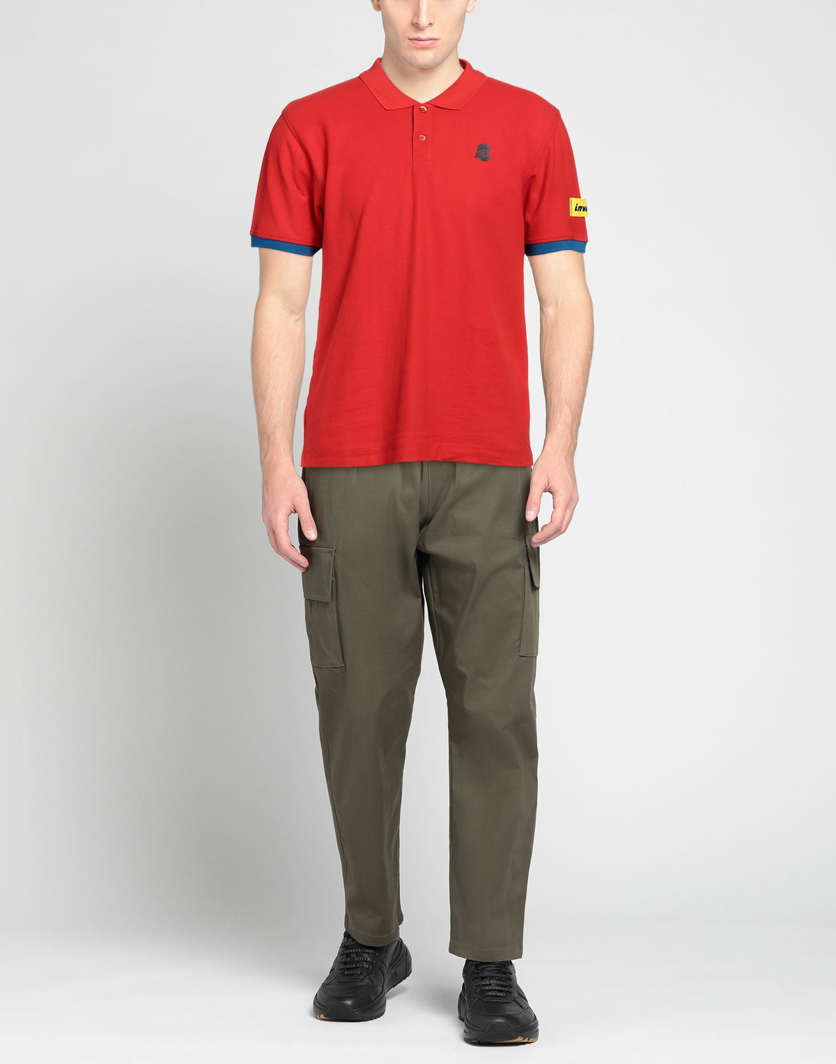 Invicta Mens Polo shirt in Tomato red