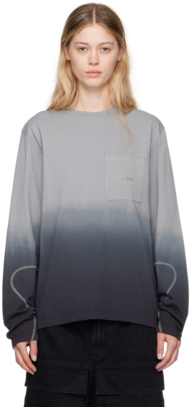 【Dime】Gradient Longsleeve T-Shirt Dime Gray Gradient Long Sleeve T-Shirt Dime