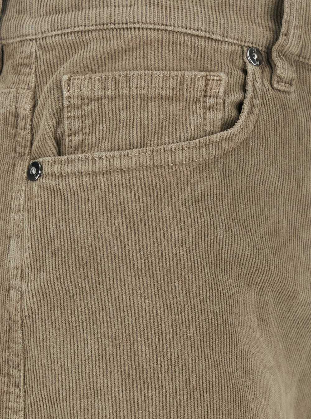 PT Torino cindy Beige Pants With Logo Patch On The Rear And Wide Leg In Corduroy Woman