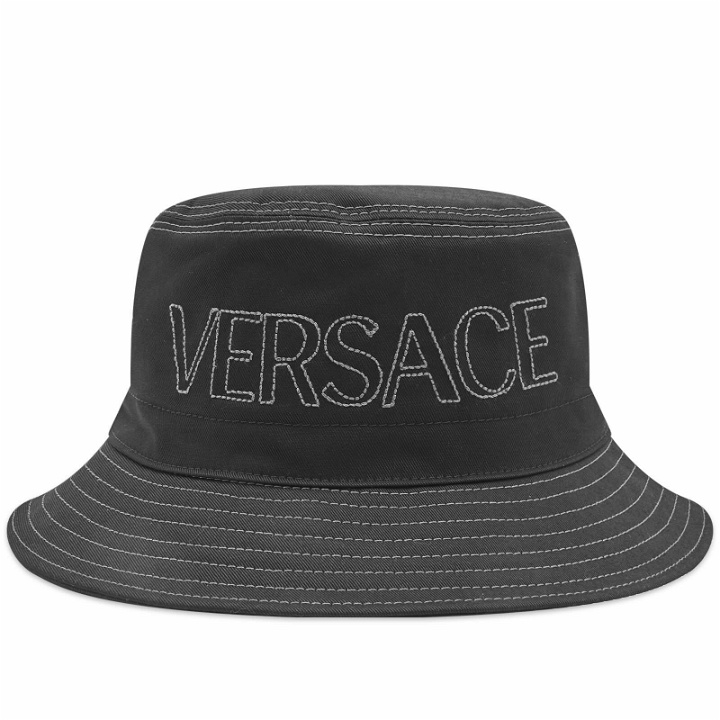 Photo: Versace Men's Logo Bucket Hat in Black