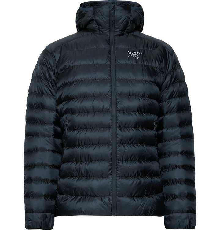 Photo: Arc'teryx - Cerium LT Quilted Ripstop Hooded Down Jacket - Men - Storm blue