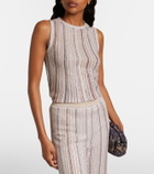Missoni Striped lamé top