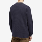 Kestin Men's Humbie Waffle Crew Sweat in Naval Navy