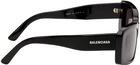 Balenciaga Black Oversize Rectangle Sunglasses