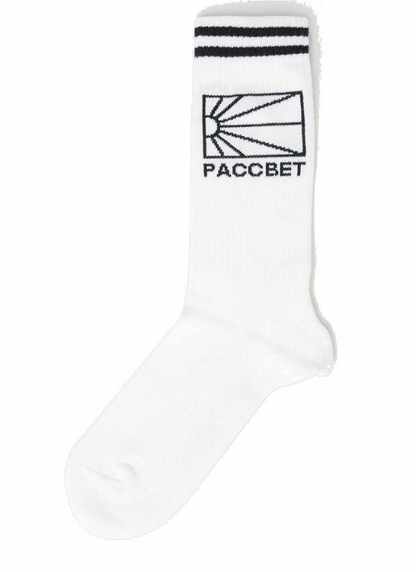 Photo: Rassvet - Logo Intarsia Socks in White