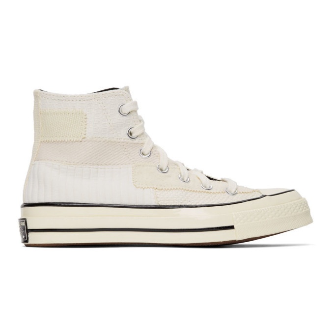 Photo: Converse Off-White Patchwork Chuck 70 High Sneakers