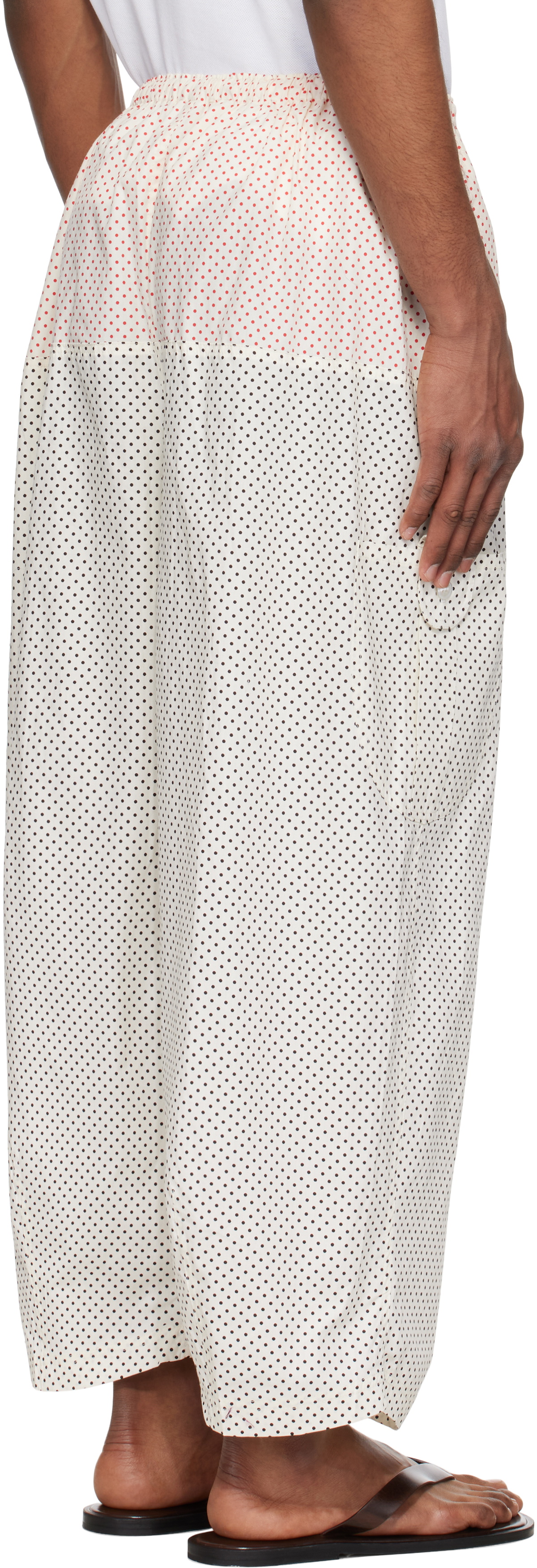 SC103 White & Black Margin Cargo Pants