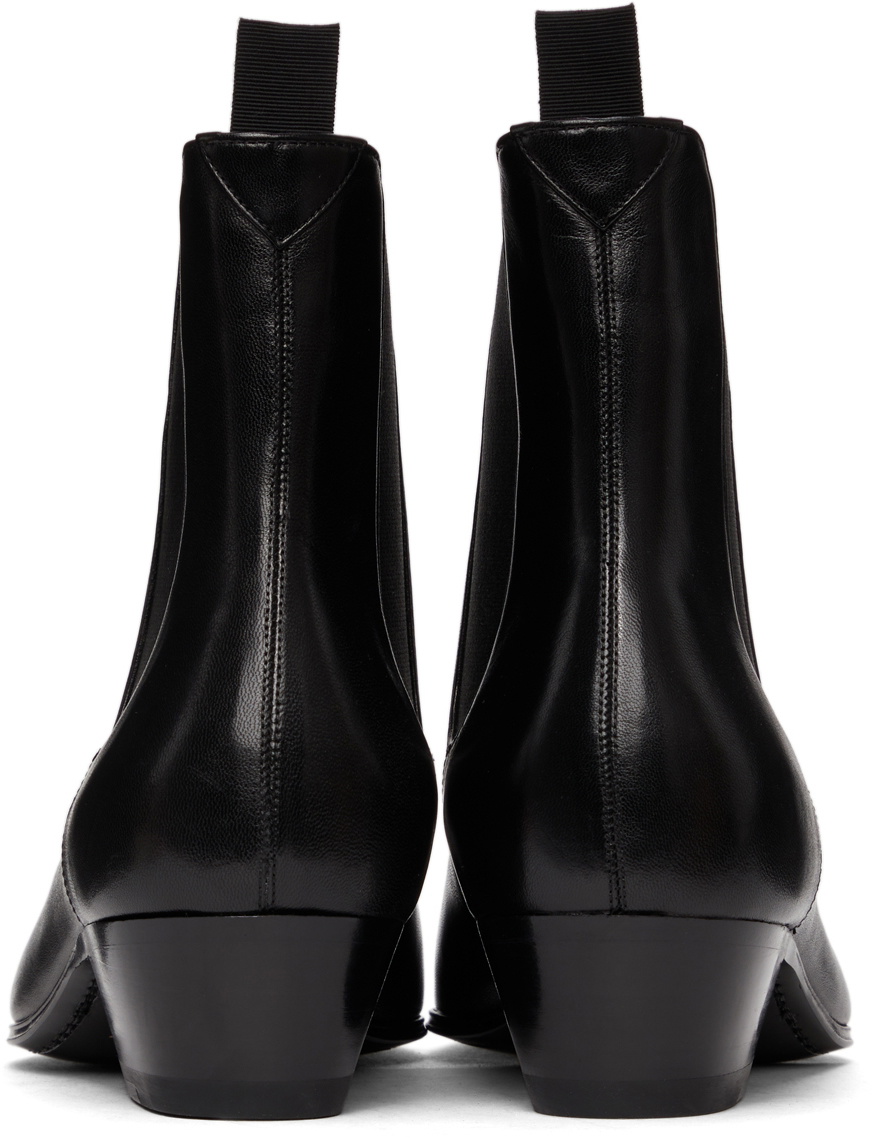 Saint Laurent Black Leather Vassili Chelsea Boots Saint Laurent
