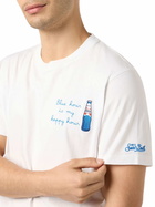 MC2 Saint Barth Cotton T-shirt With Blanc 1664 Print And Embroidery | Blanc 1664 Special Edition