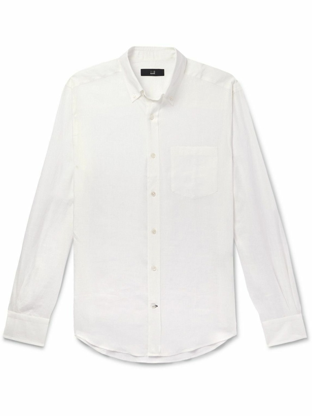 Photo: Dunhill - Button-Down Collar Linen Shirt - White