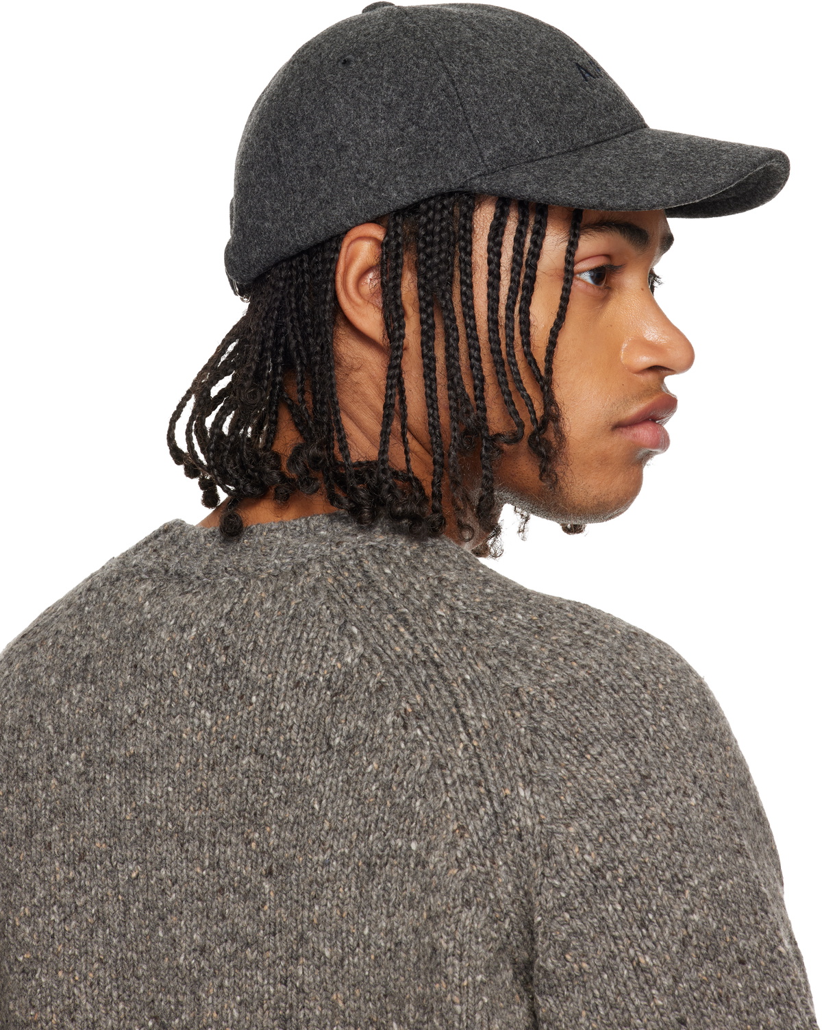 A.P.C. Gray Charlie Baseball Cap