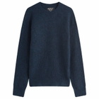 Merely Made Men's Melange Mohair Knit in Denim Blue