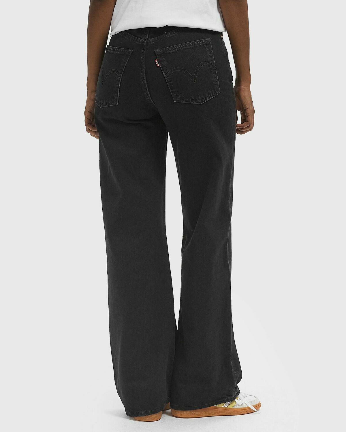 Levis RIBCAGE WIDE LEG H223 Black Womens Jeans