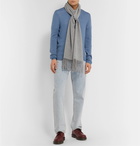 Acne Studios - Canada Narrow Fringed Mélange Wool Scarf - Gray