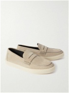 Canali - Suede Penny Loafers - Neutrals