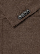 Sunspel - Wool and Cashmere-Blend Flannel Suit Jacket - Brown