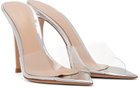 Gianvito Rossi Silver Elle 85 Mules