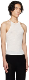 Dion Lee White Serpent Tank Top
