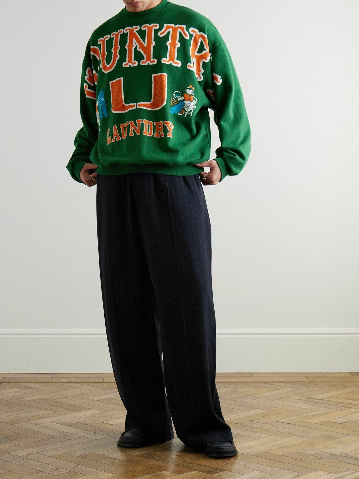 KAPITAL - Printed Cotton-Jersey Sweatshirt