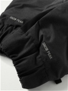 Snow Peak - Logo-Embroidered Faux Suede-Trimmed Shell Down Mittens - Black