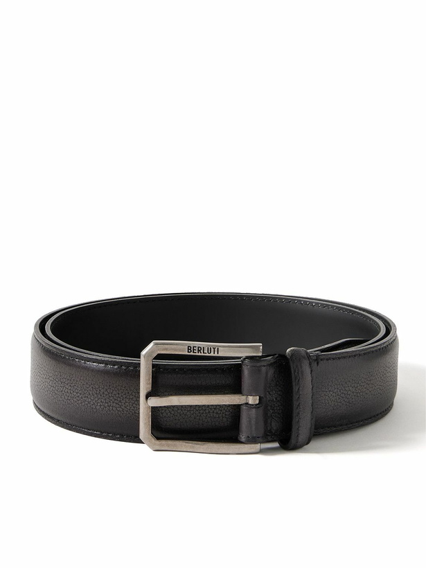 Photo: Berluti - 3.5cm Venezia Softy Full-Grain Leather Belt - Gray