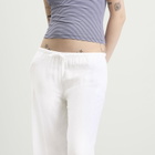 TALA Women's Soft Linen Drawstring Trousers in Ivory