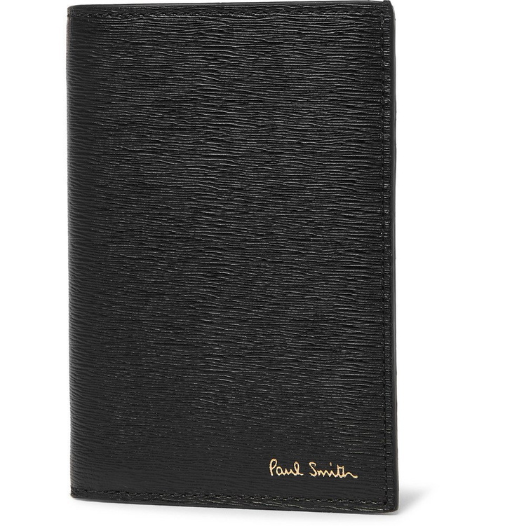 Photo: Paul Smith - Textured-Leather Bifold Cardholder - Men - Black