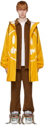 drew house SSENSE Exclusive Yellow Painted Mascot Coat