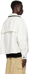 Junya Watanabe White Stowaway Hood Jacket