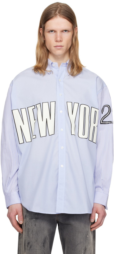 Photo: VAQUERA Blue Slouchy Button Down Shirt