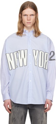 VAQUERA Blue Slouchy Button Down Shirt
