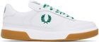 Fred Perry White & Green B300 Sneakers