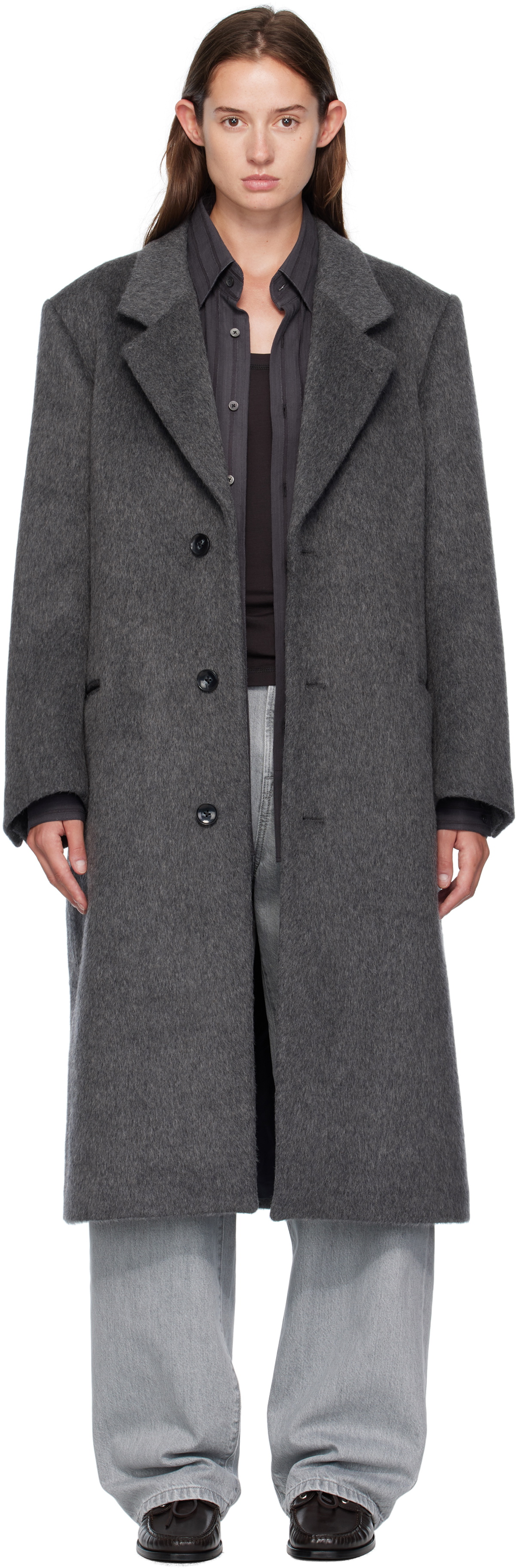 Carter Young Gray Hewitt Wool Coat