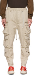 mastermind WORLD Beige Multi Pocket Cargo Pants