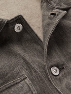 OUR LEGACY - Washed Linen-Denim Trucker Jacket - Gray