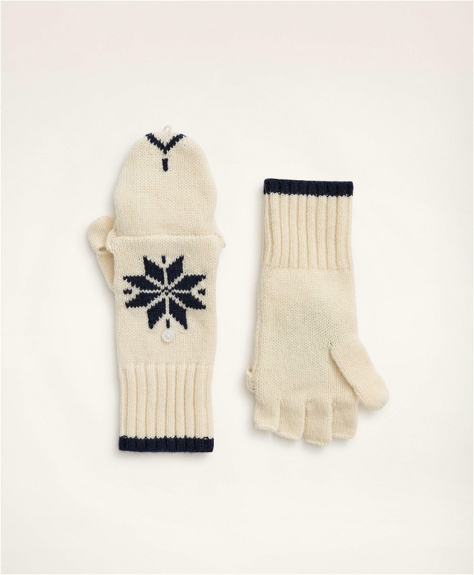 Photo: Brooks Brothers Women's Wool Cashmere Knit Snowflake Gloves