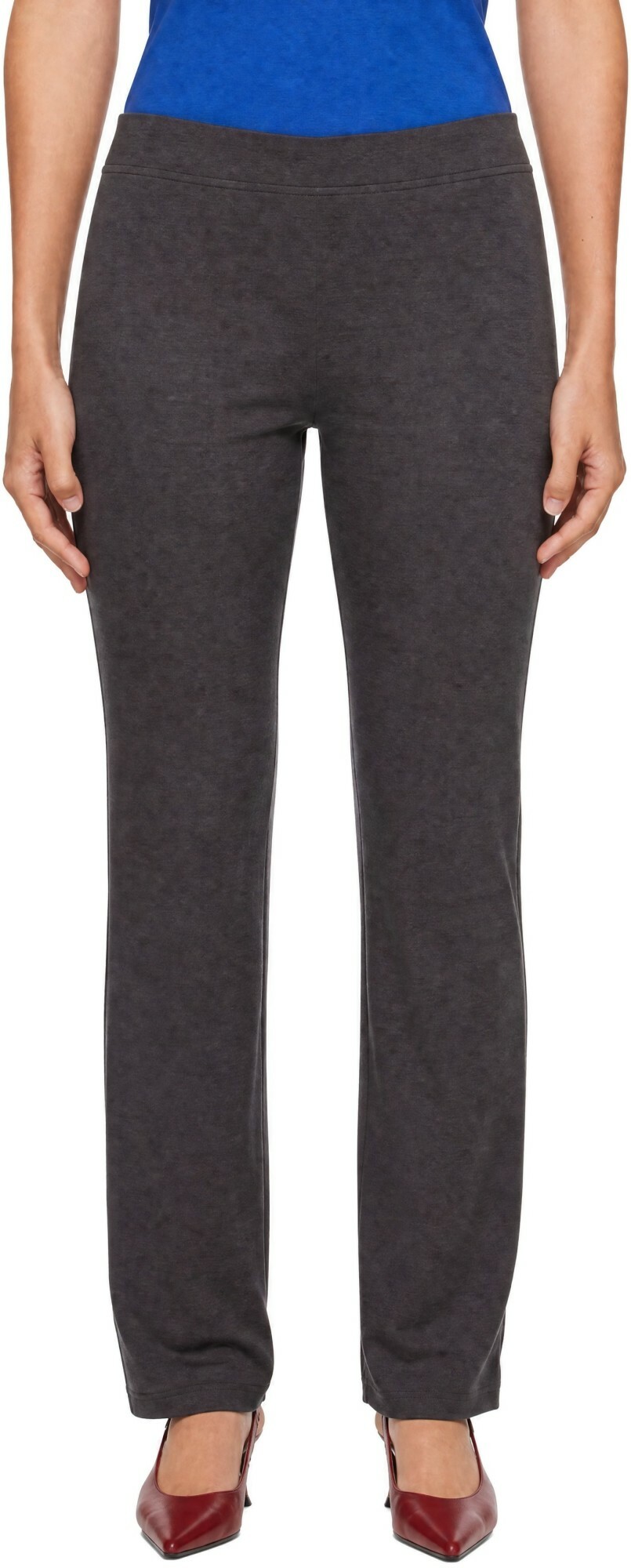 BAMBOU ROGER KWONG Gray Virgin Wool Jersey Caleçon Pants