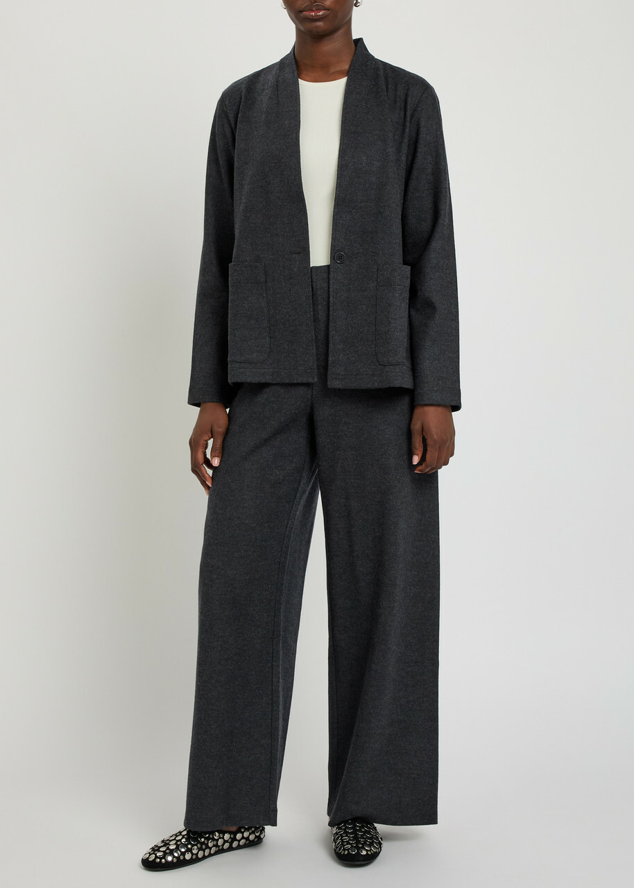 Eileen Fisher Wool Jacket Charcoal
