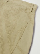 Kardo - Thomas Embroidered Cotton and Linen-Blend Trousers - Neutrals